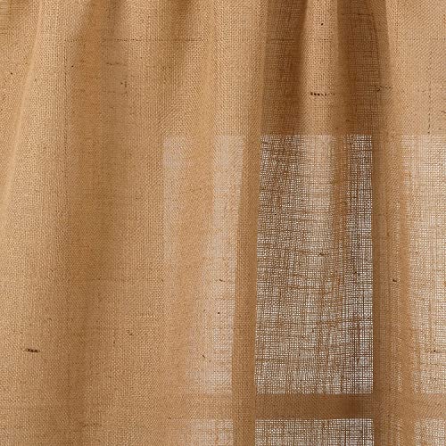 Open-Weave Jute Rod-Pocket Curtain Panel – Natural, Size Options