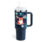 40 oz Stainless Steel Spill-Proof Insulated Tumbler with Straw