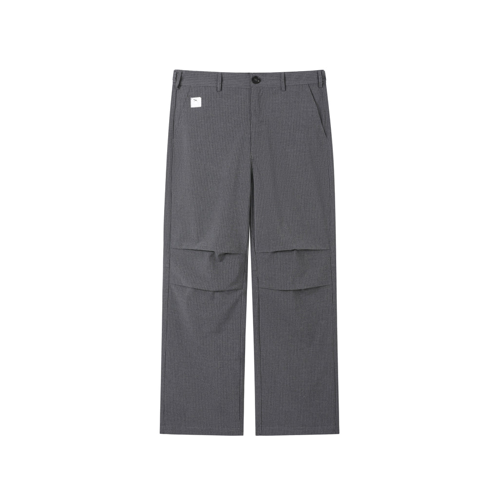 Men’s Pinstripe Tucked Wool Trousers