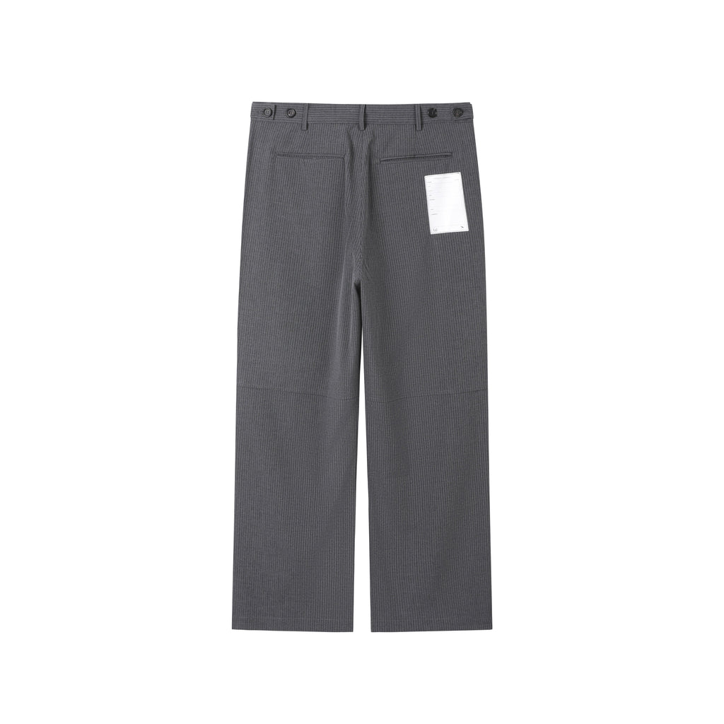 Men’s Pinstripe Tucked Wool Trousers