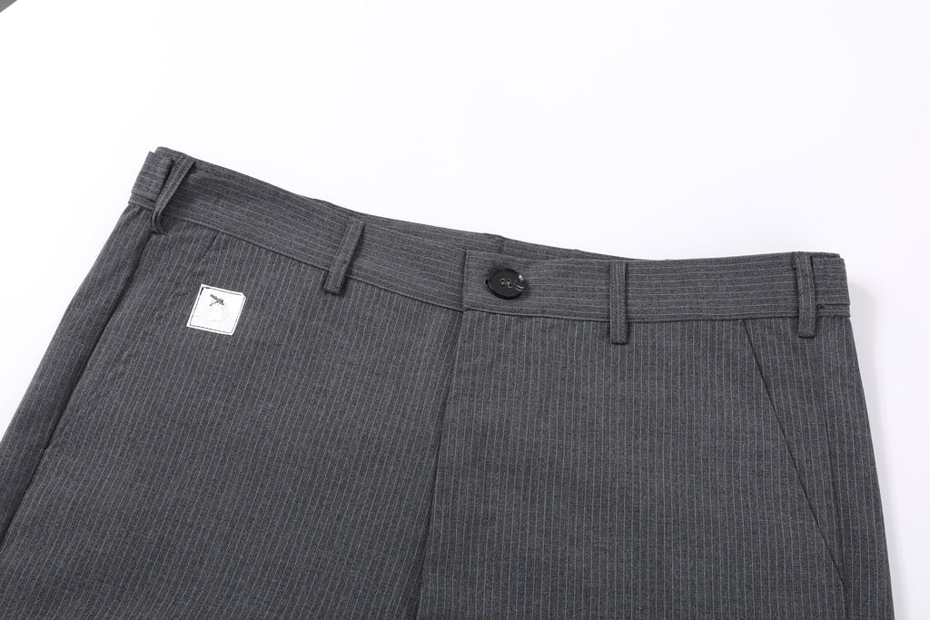 Men’s Pinstripe Tucked Wool Trousers