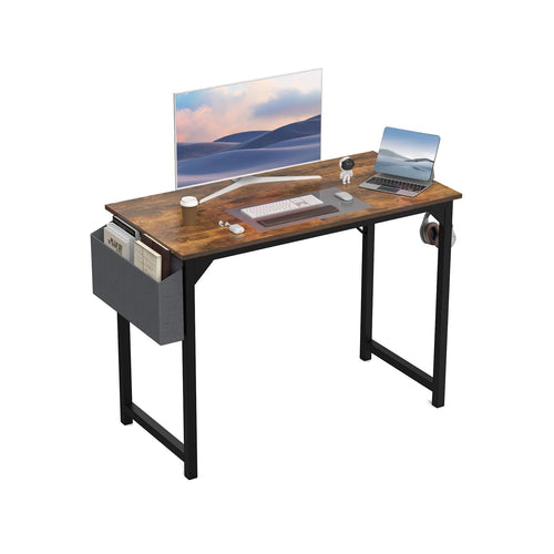 40-Inch Home Office Writing Desk – Dumos (Modern Brown)