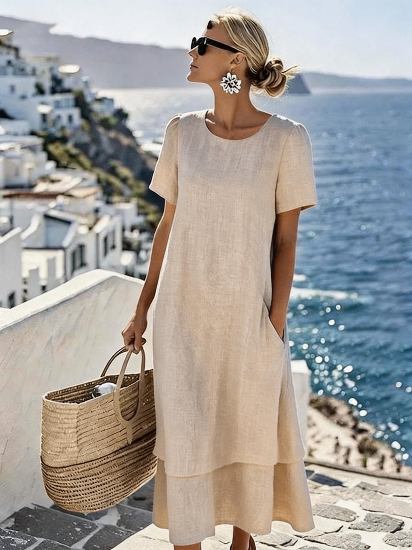 Women’s Relaxed Patchwork Maxi Dress