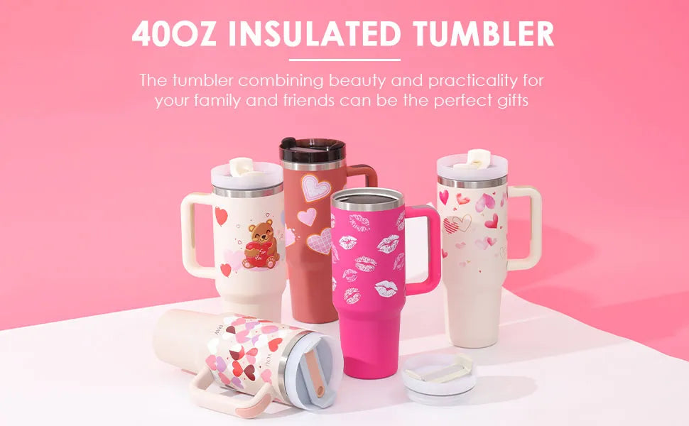 40 oz Stainless Steel Spill-Proof Insulated Tumbler with Straw