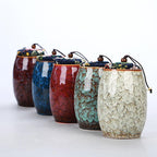 Ceramic Airtight Tea Canister with Reactive Glaze
