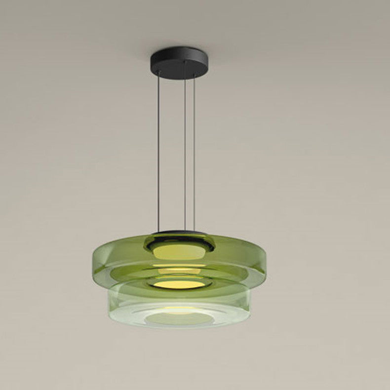 Bauhaus Layered Glass Pendant Light – Modern Ceiling Fixture