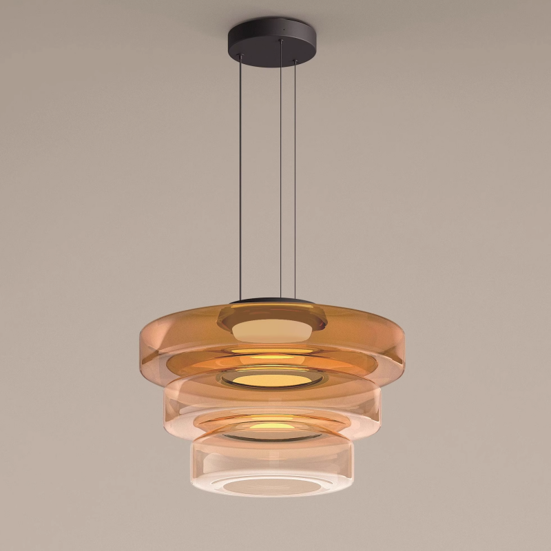 Bauhaus Layered Glass Pendant Light – Modern Ceiling Fixture