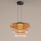 Bauhaus Layered Glass Pendant Light – Modern Ceiling Fixture