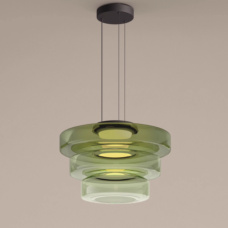 Bauhaus Layered Glass Pendant Light – Modern Ceiling Fixture