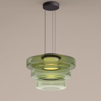 Bauhaus Layered Glass Pendant Light – Modern Ceiling Fixture