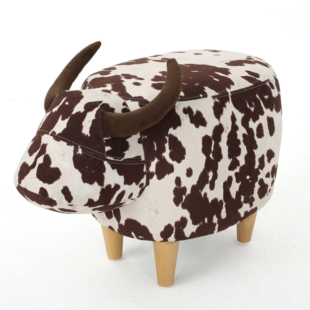 Cow-Shaped Accent Ottoman Footstool – Color options