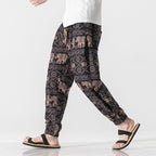 Men’s Retro Cotton Drawstring Pants