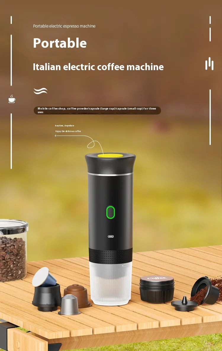 Portable Wireless Coffee Maker – Rechargeable Travel Brewer