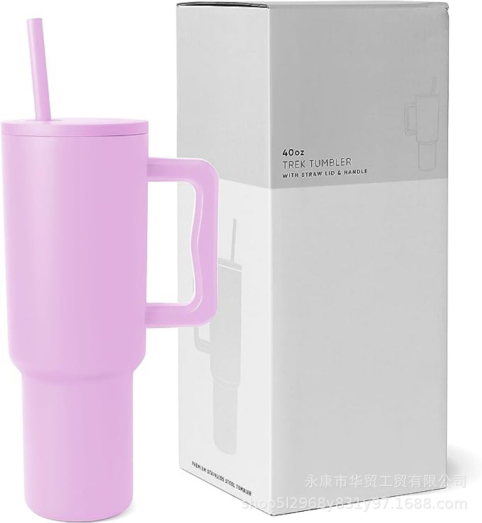40 oz Stainless Steel Insulated Travel Tumbler with Straw