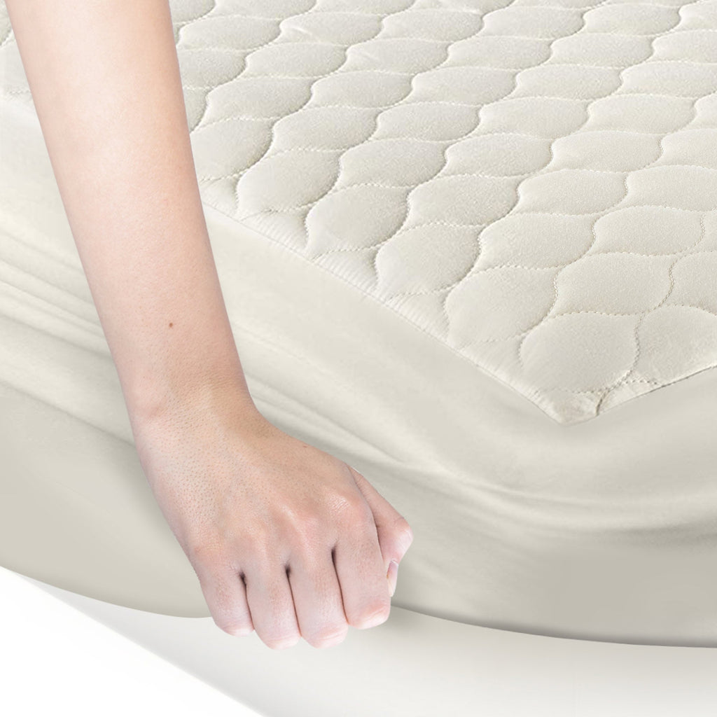 Organic Cotton Quilted Mattress Pad – Absorbent, Non-Waterproof Protection