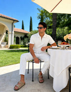 Men’s Textured Quarter-Zip Polo & Jogger Set