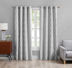 Geometric Blackout Curtain Panel Set – Color & Size Options