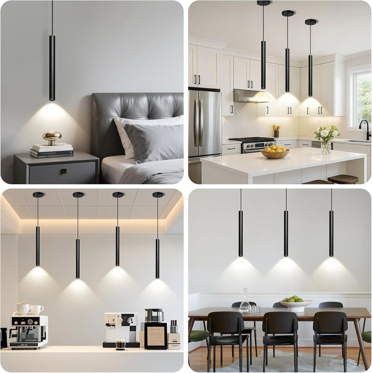 3-Piece Modern LED Pendant Light Set – Adjustable 2700K–6000K