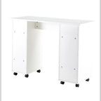Home Office Computer Desk with Drawers – Nail Art Table (White)