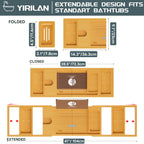 Expandable Bamboo Bathtub Caddy Tray