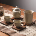 Solid Black Walnut Puzzle Coaster Set