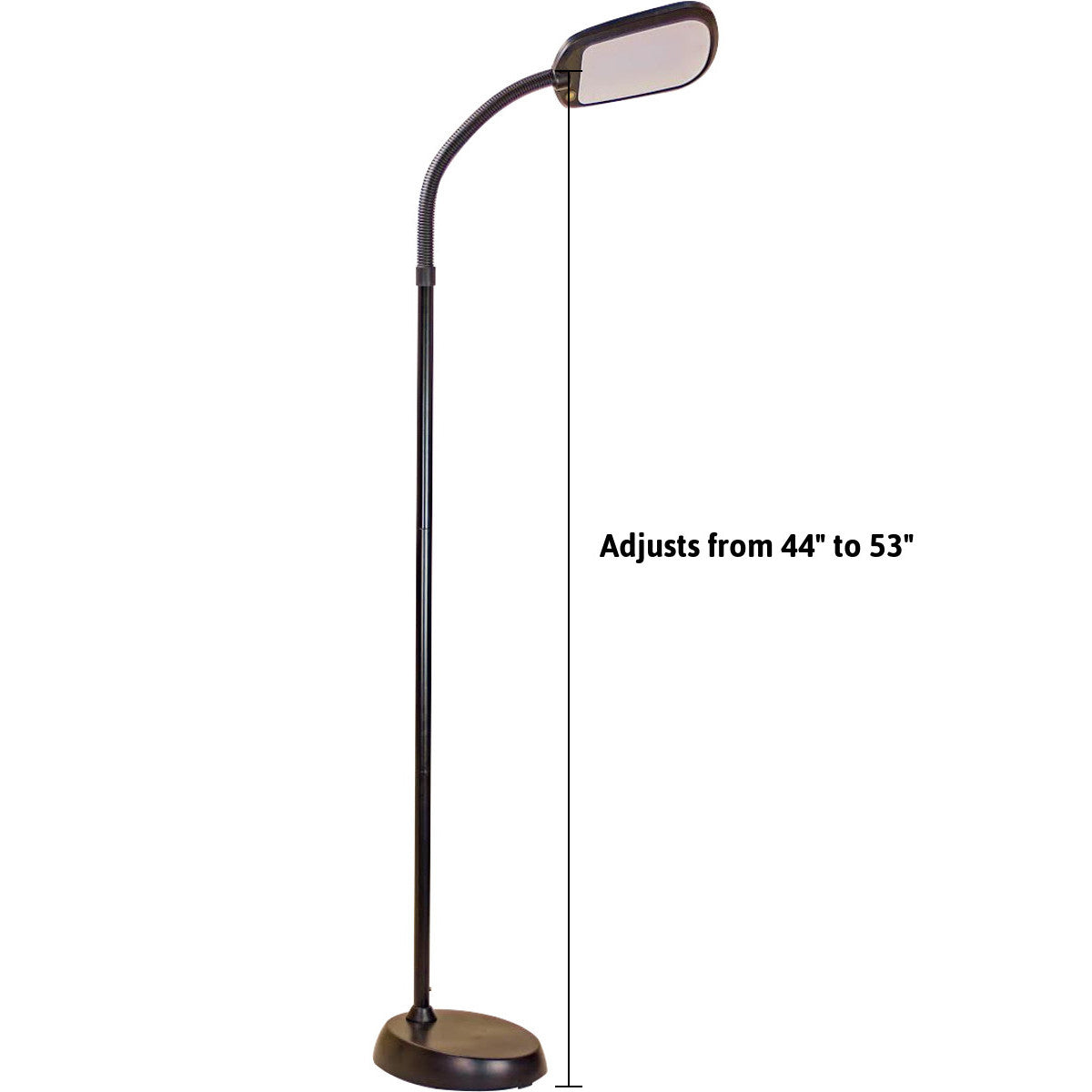 Adjustable LED Reading Floor Lamp – Black