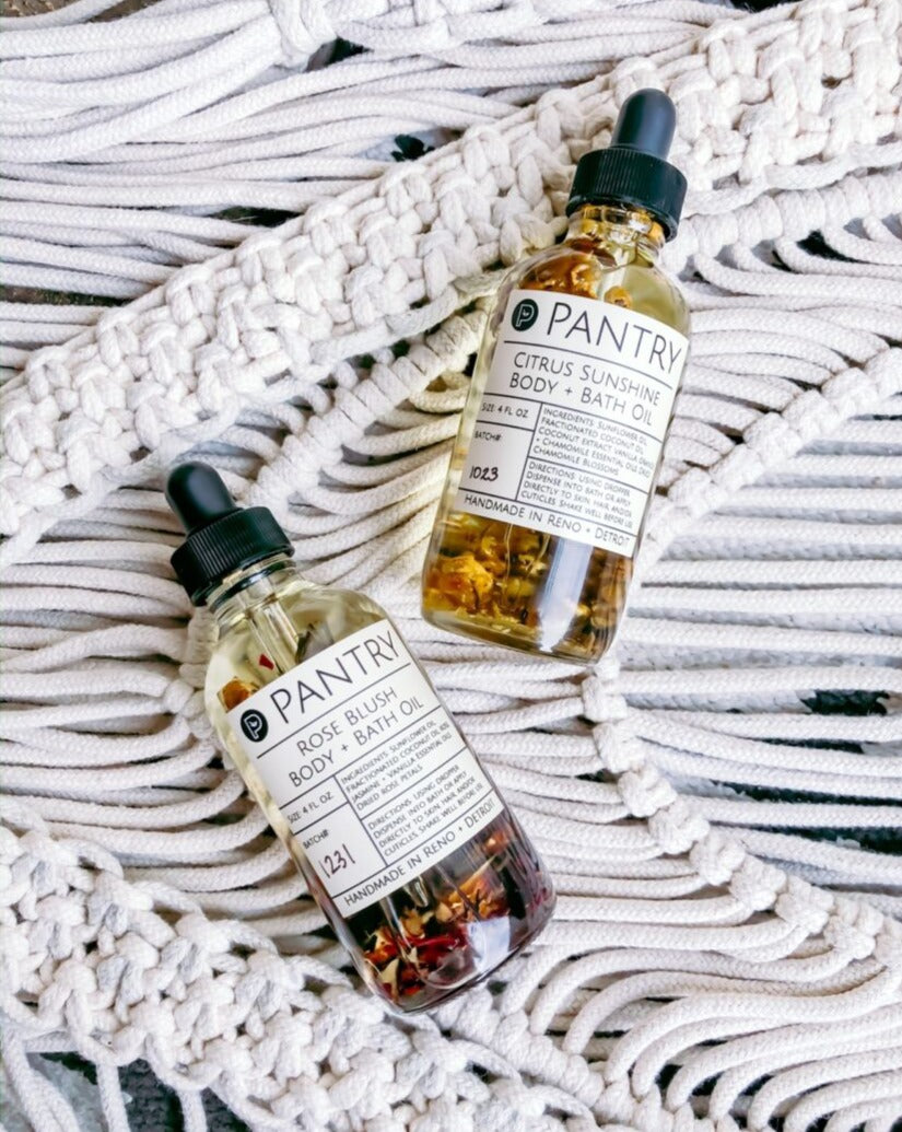 Botanical Body & Bath Oil – Rose Blush or Citrus Sunshine