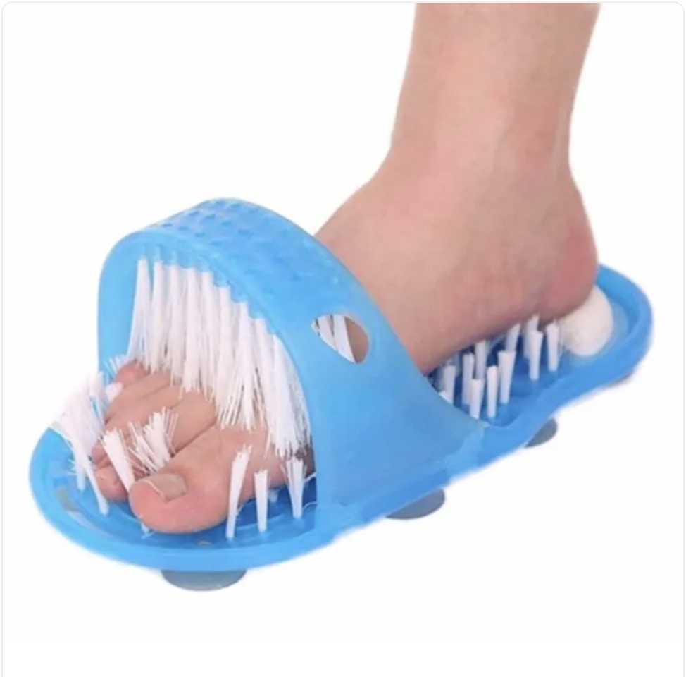 Shower Foot Scrubber Slippers – Hands-Free Cleaning & Massage