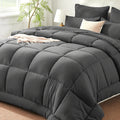 7-Piece King Size Comforter Bedding Set – SunStyle Home (Dark Grey)
