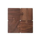 Wood Coaster Walnut Set