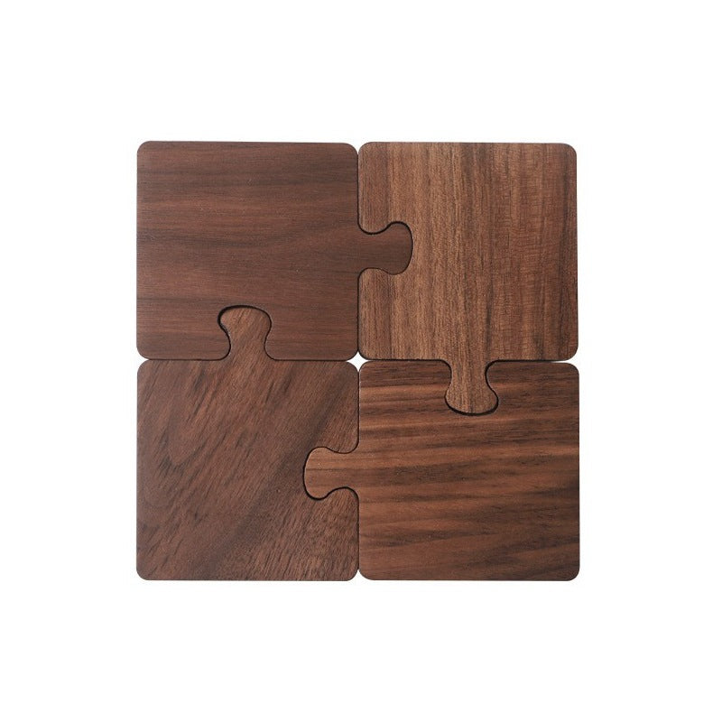 Wood Coaster Walnut Set