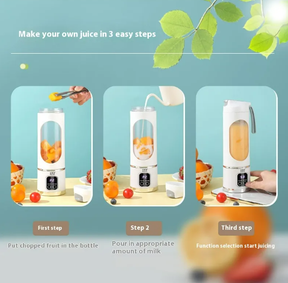 Portable Smoothie Blender Bottle – Rechargeable Personal Mixer