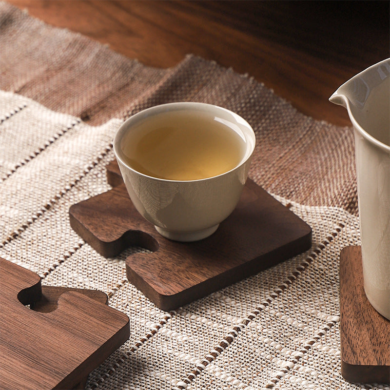Wood Coaster Walnut Set