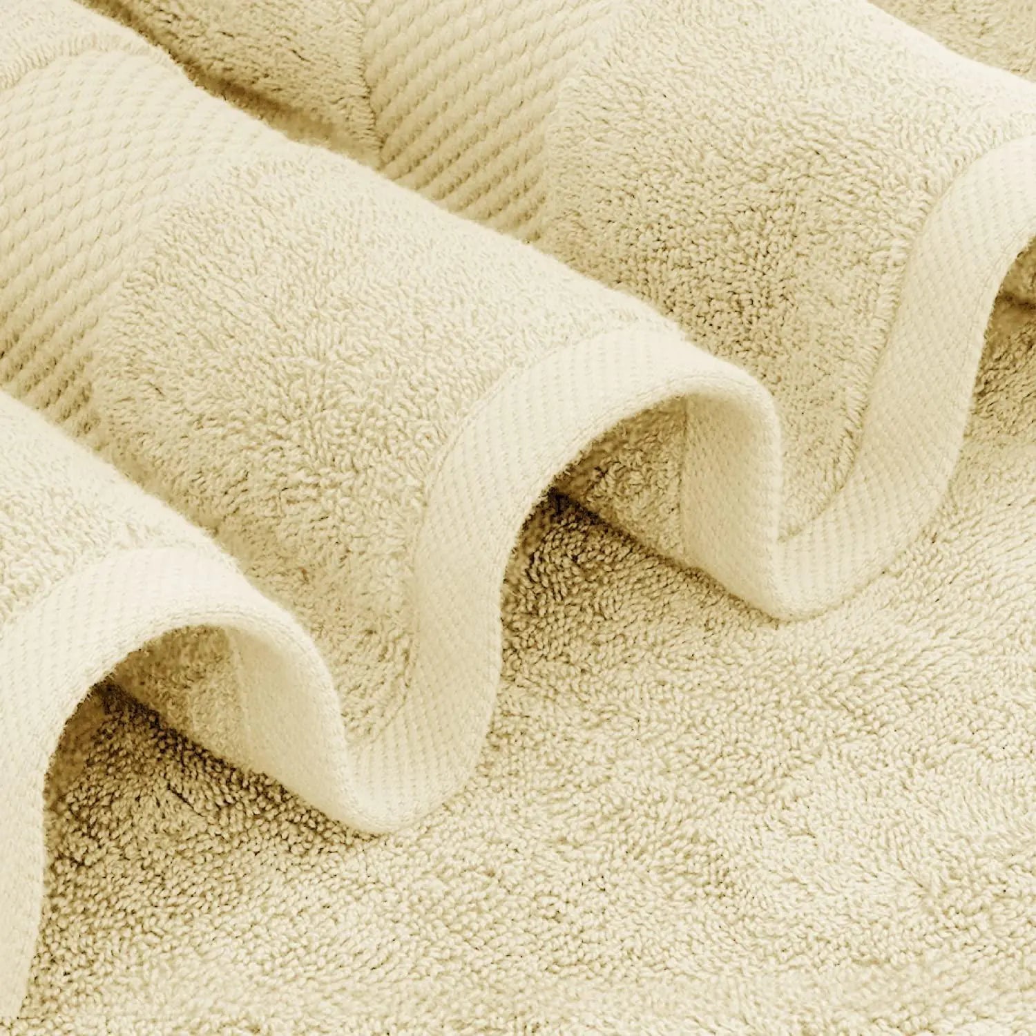 8-Piece Combed Cotton Towel Set (Beige)