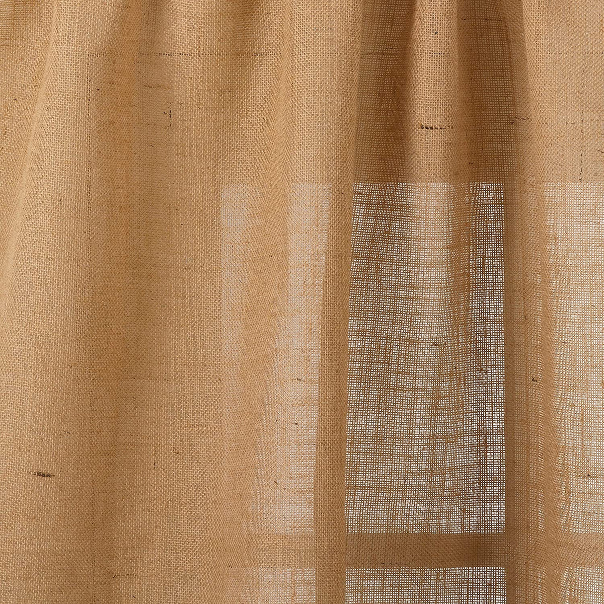 Open-Weave Jute Rod-Pocket Curtain Panel – Natural, Size Options