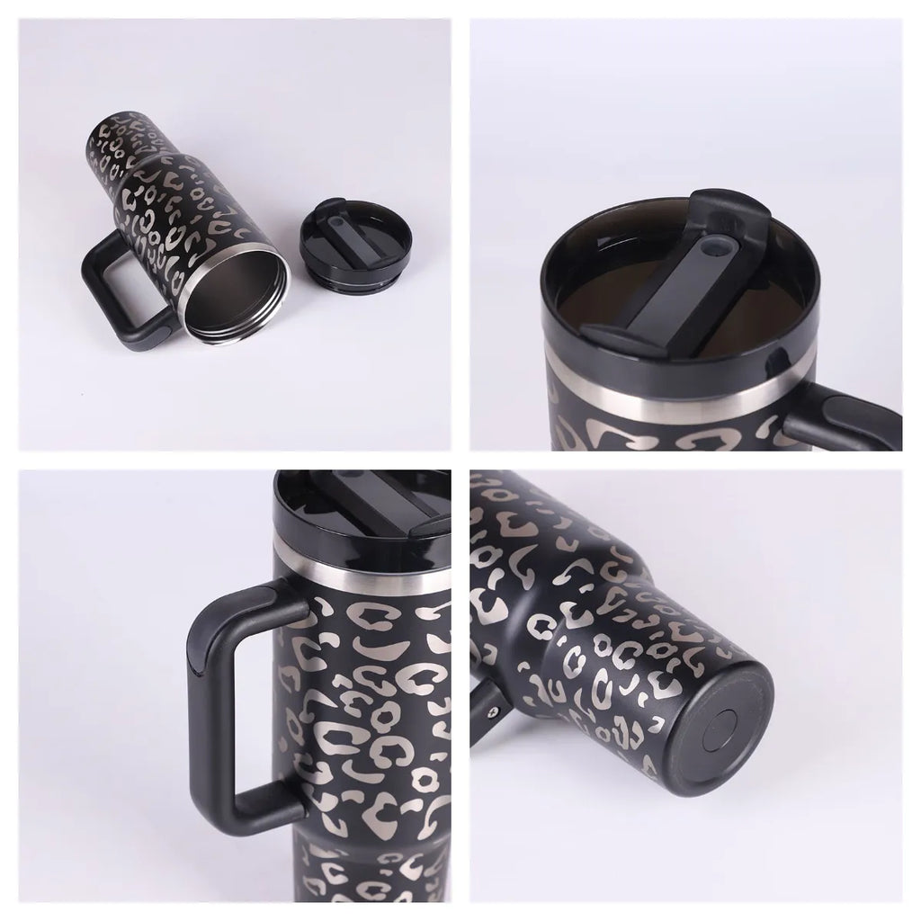 40 oz Stainless Steel Spill-Proof Insulated Tumbler with Straw