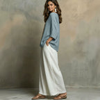 Bohemian Three-Quarter Sleeve Relaxed Top