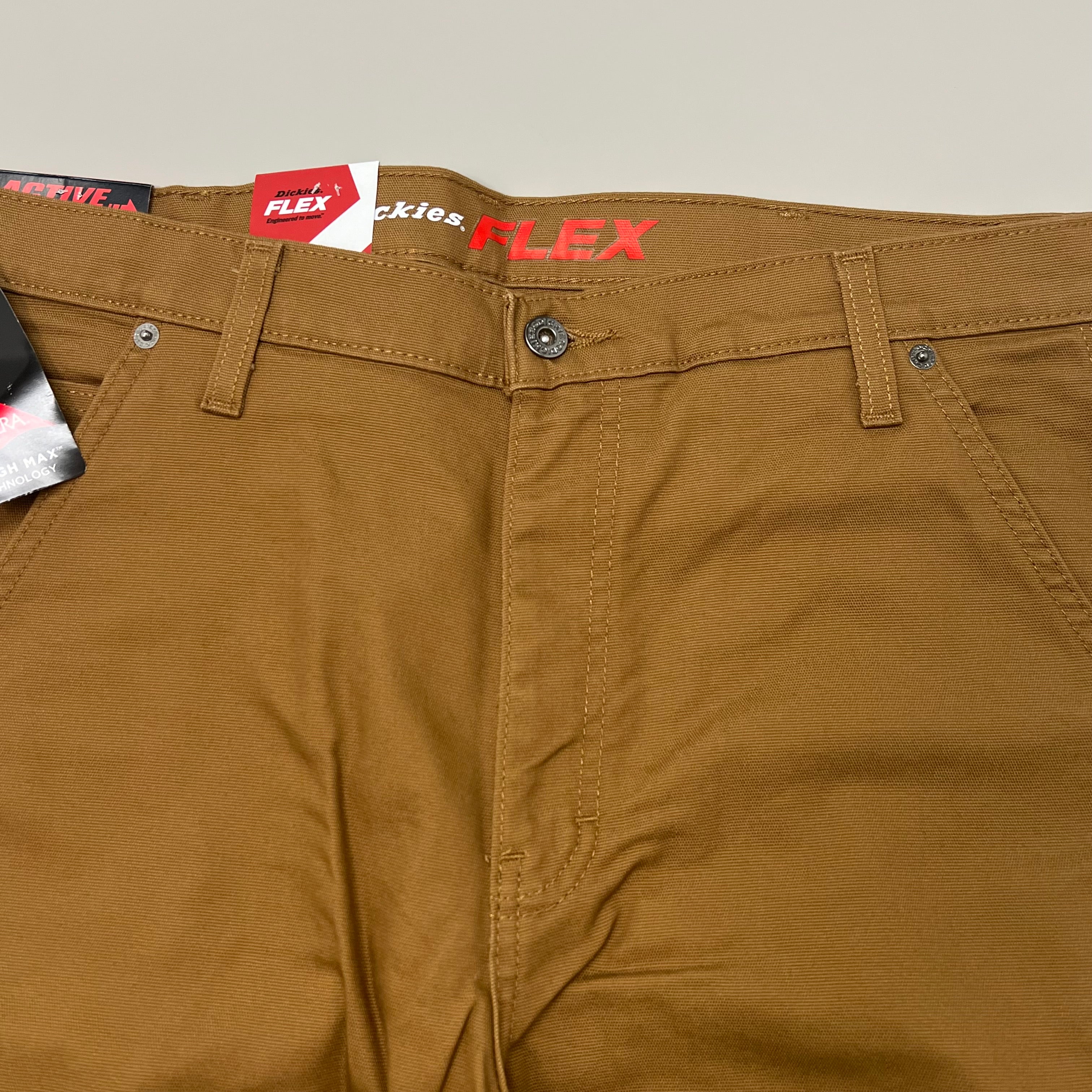 Men’s Dickies Flex Regular Fit Cargo Pants – Stonewashed Brown Duck