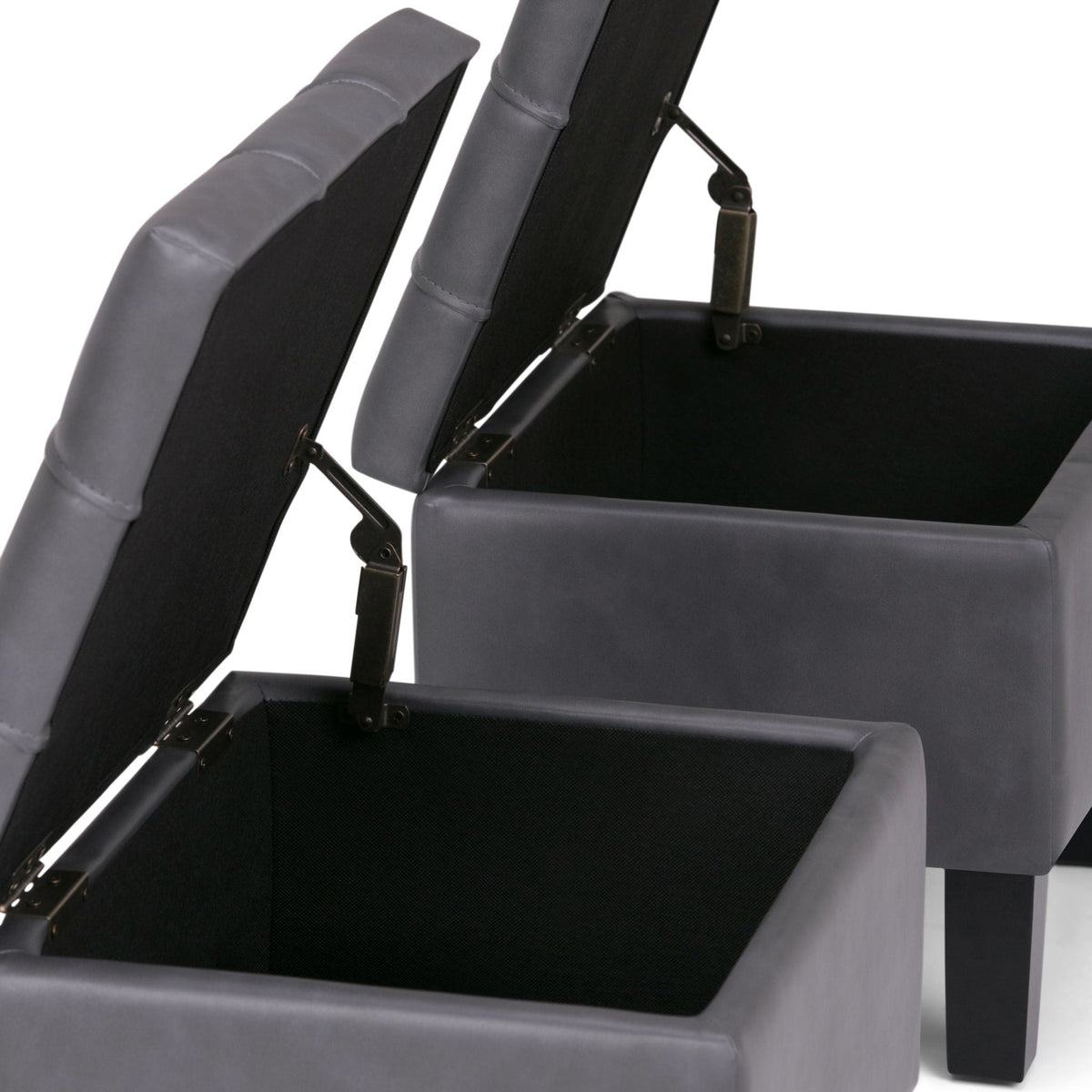 3-Piece Tufted Storage Ottoman Set – Multiple Colors