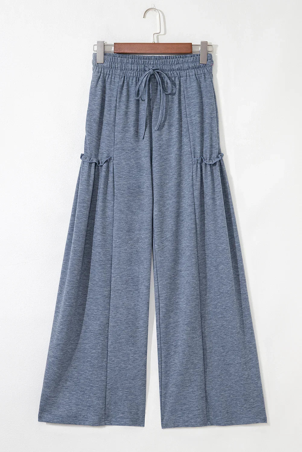Women’s High-Rise Frill Detail Wide-Leg Pants