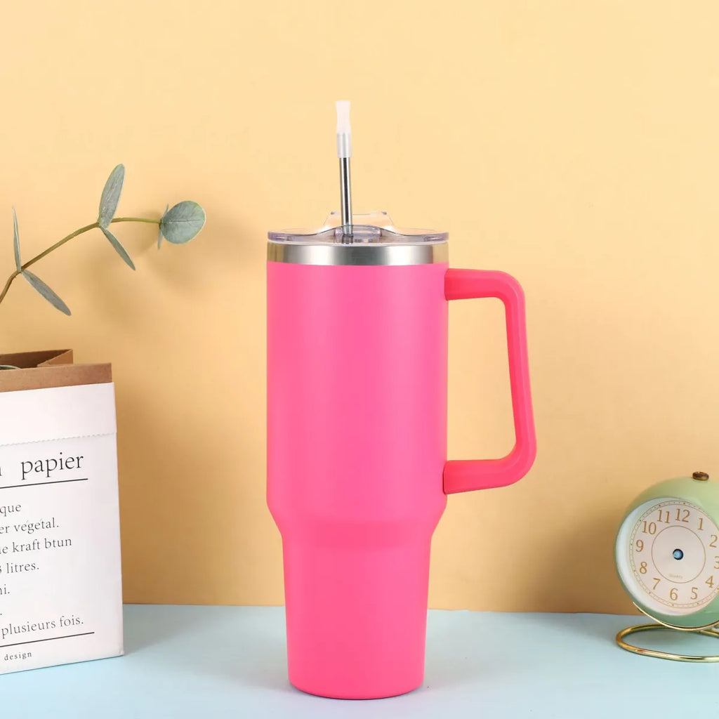 Stainless Steel Vacuum Insulated Tumbler with Lid & Straw