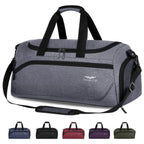 Sports Gym Duffle Bag with Shoe Compartment & Wet Pocket – Fioretto (35L, Grey)