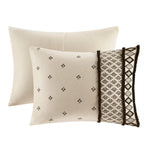 3-Piece Flax & Cotton Blend Duvet Cover Set – One Size, Fits Full/Queen Beds