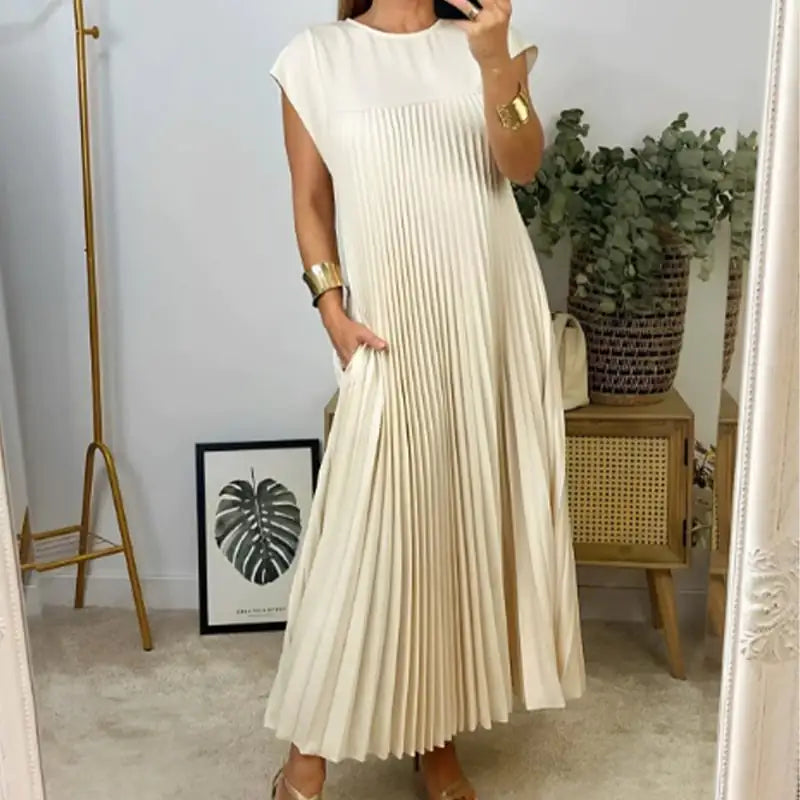 Loose Solid Color Dress for Women's Fashion