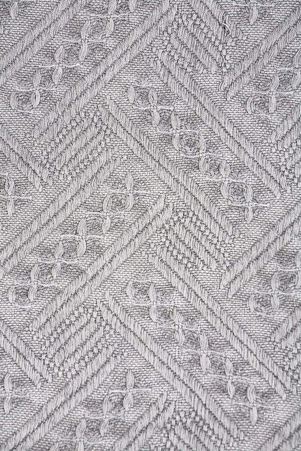 Kasentex 100% Cotton Knitted Throw Blanket