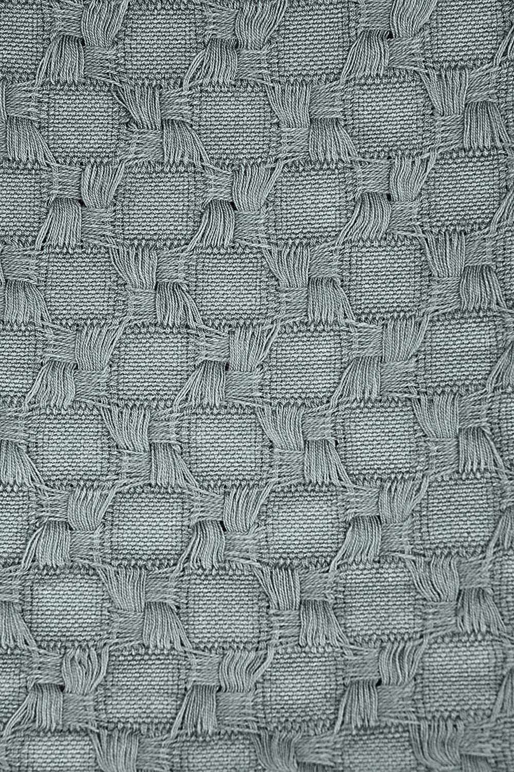 Kasentex 100% Cotton Knitted Throw Blanket