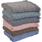 Kasentex 100% Cotton Knitted Throw Blanket