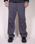 Men’s Pinstripe Tucked Wool Trousers