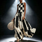 Round Neck Sleeveless Loose Maxi Dress