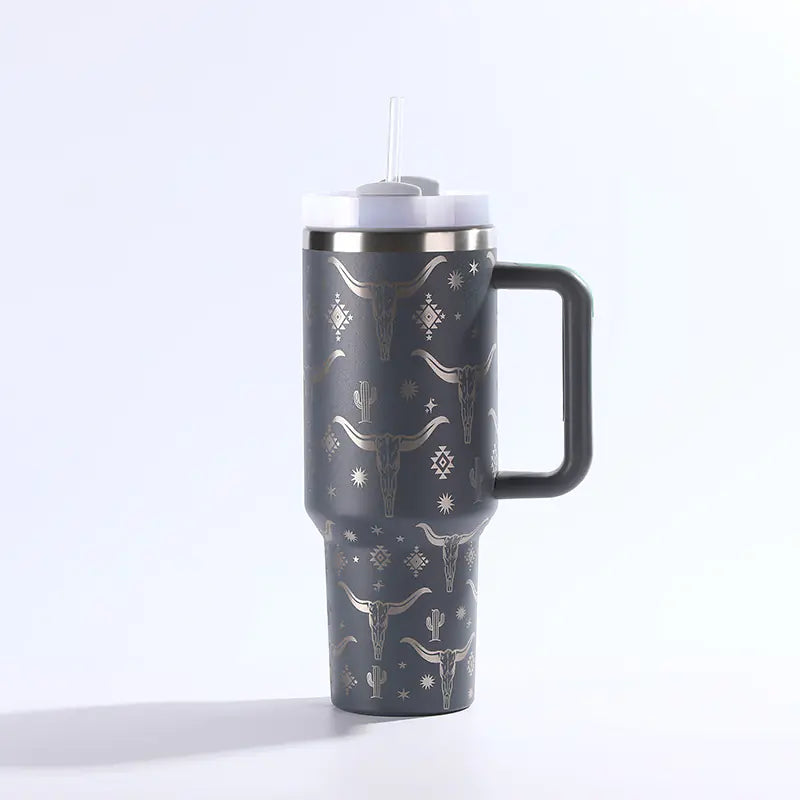 Stainless Steel Straw Tumbler
